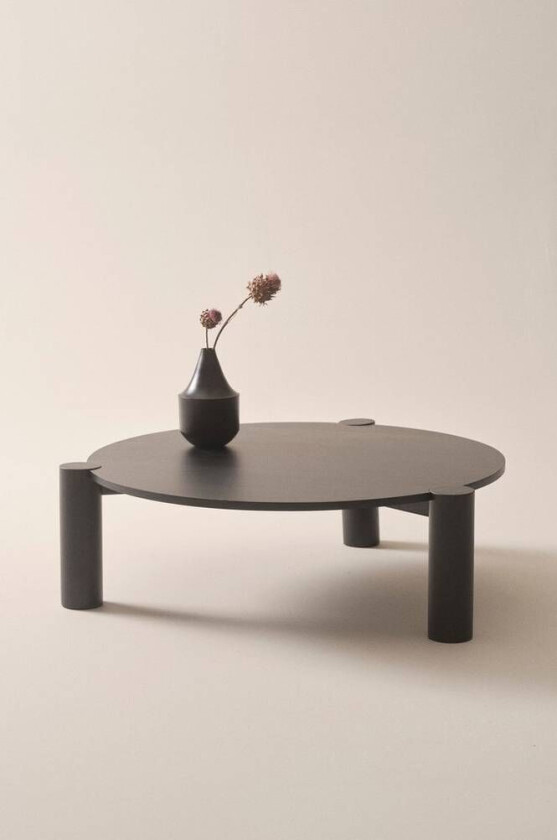 sofabord Ø 100 cm Black mdf / metall