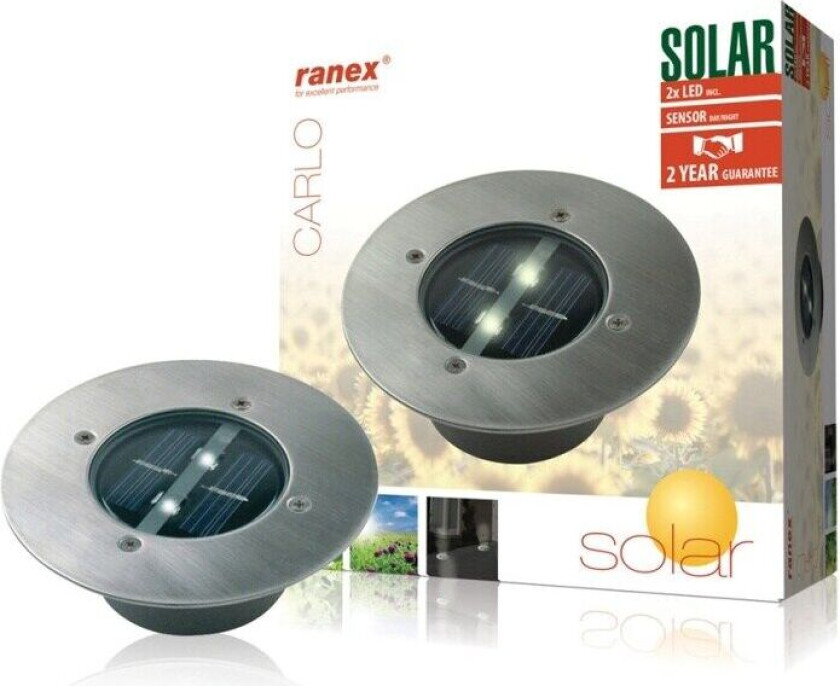 Ranex Solar Ground Spot 2 LED Rund