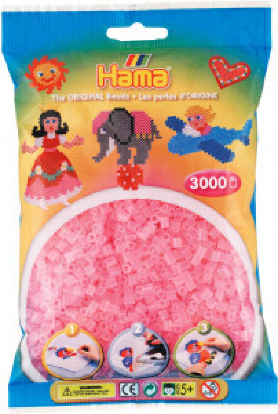 Midi Beads 3000 pcs Transparent Pink