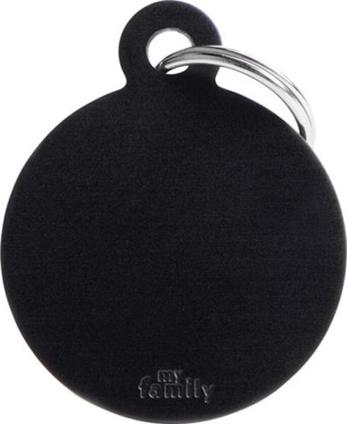 ID Tag Basic collection Big Round Black in Aluminum