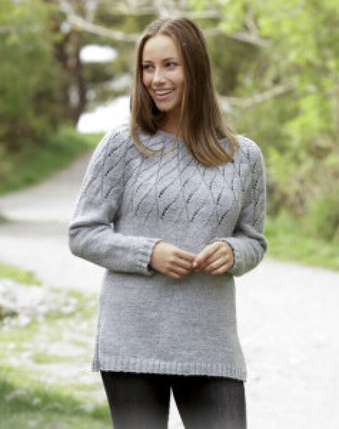 Winter Sea by DROPS Design - Bluse Strikkeoppskrift str. S - XXXL - XXX-Large