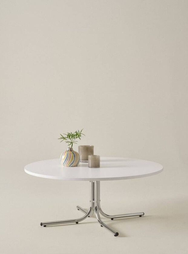 sofabord diameter 100 cm Hvit unico/hvit hvit
