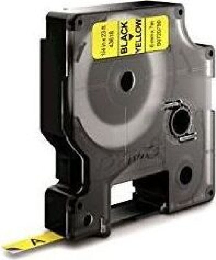 Dymo Tape D1 6mm Svart/gul