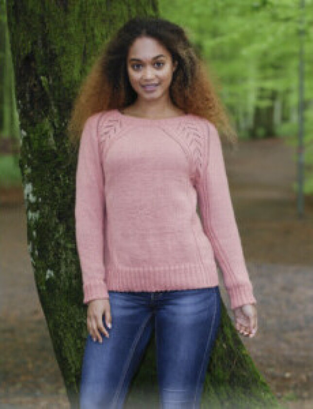 Fersken Frøken by DROPS Design - Bluse Strikkeoppskrift str. S - XXXL - XXX-Large