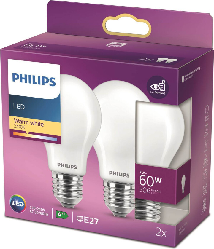LED Classic nor 60w e27 2P