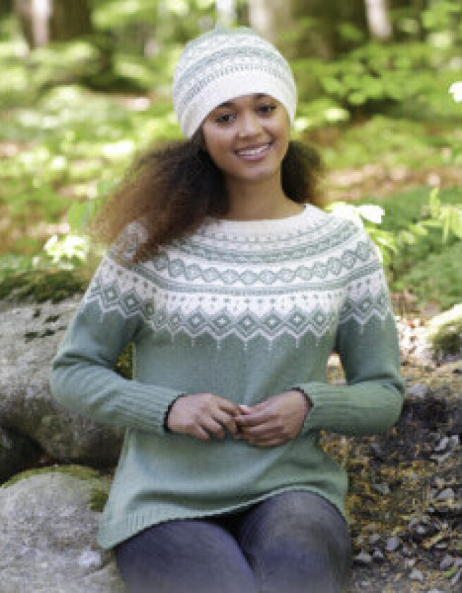 Perles du Nord by DROPS Design - Genser og Lue Strikkeoppskrift str. S - XXX-Large