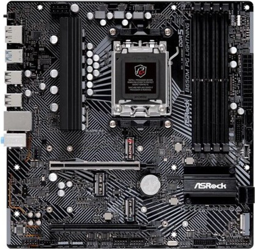 B650M PG LIGHTNING Hovedkort - AMD B650 - AMD AM5 socket - DDR5 RAM - Micro-ATX