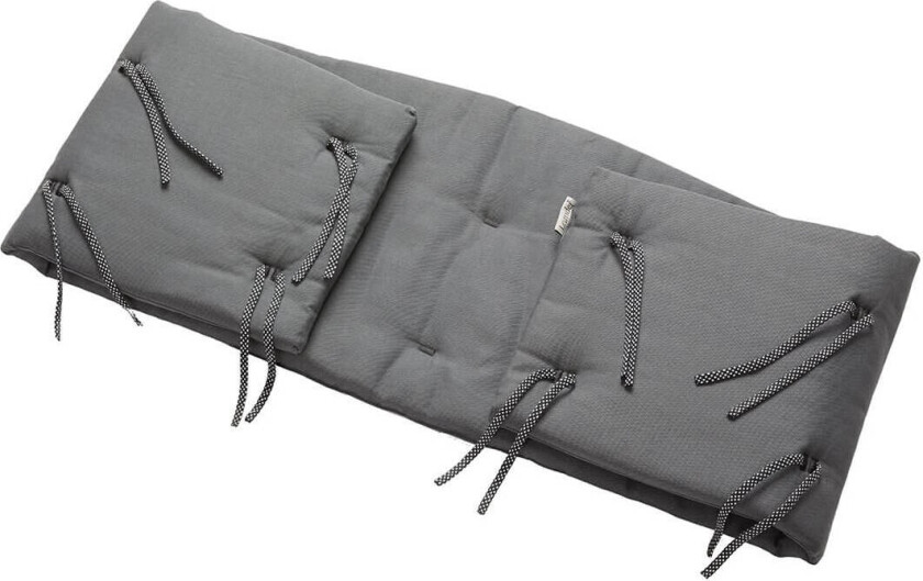 Quilted Bed Edge for Cot Cool Grey