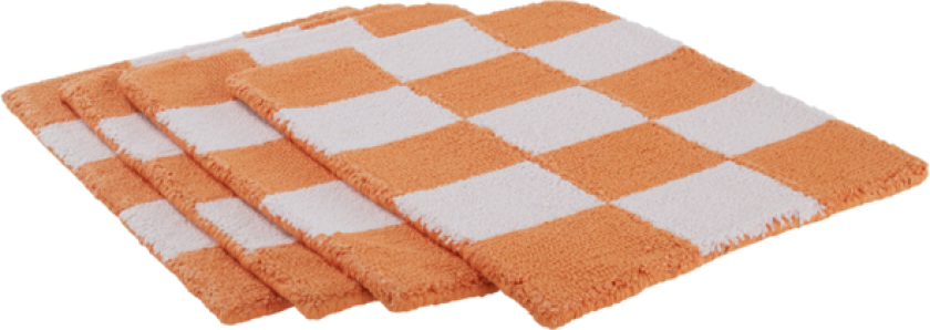 CHECK bordbrikke 4-pk Lys rosa/oransje