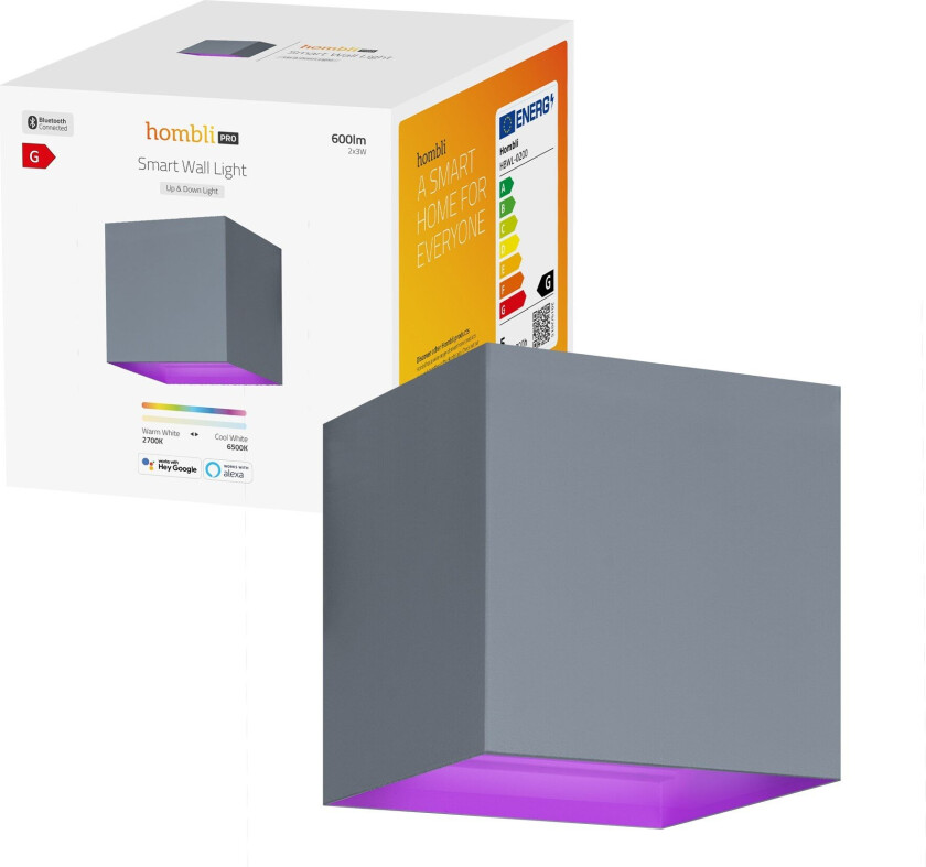 - Smart Outdoor Wall Light V2, Grey