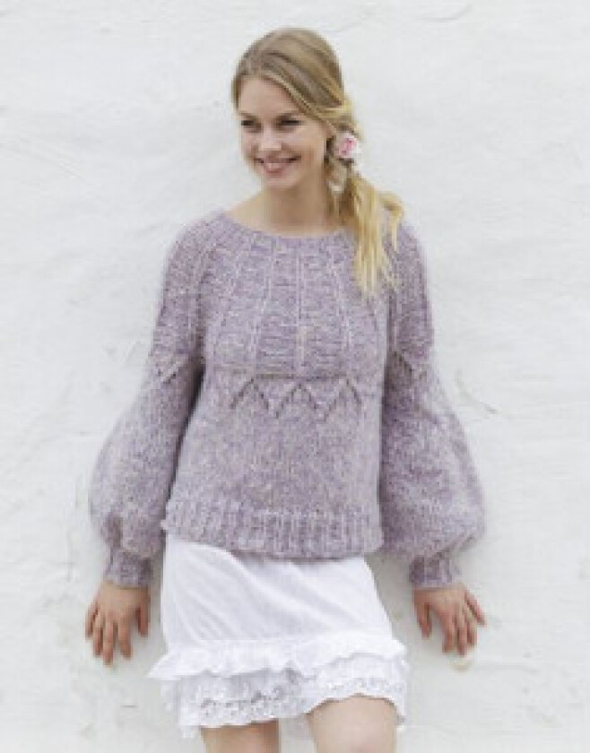  Fair Lily by DROPS Design - Bluse Strikkeoppskrift str. S - XXXL - XXX-Large
