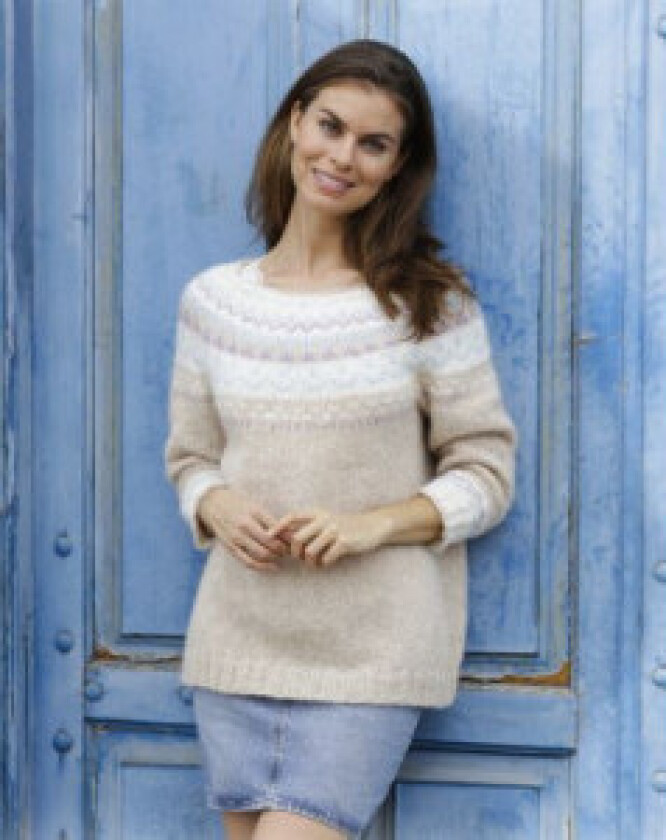  Nougat by DROPS Design - Genser Strikkeoppskrift str. S - XXXL - XX-Large