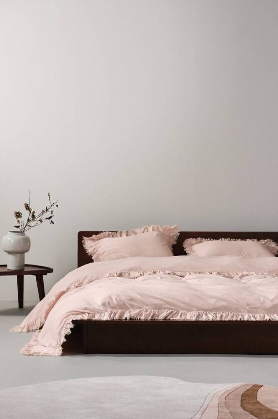 sengesett dobbeltseng Blek aprikos