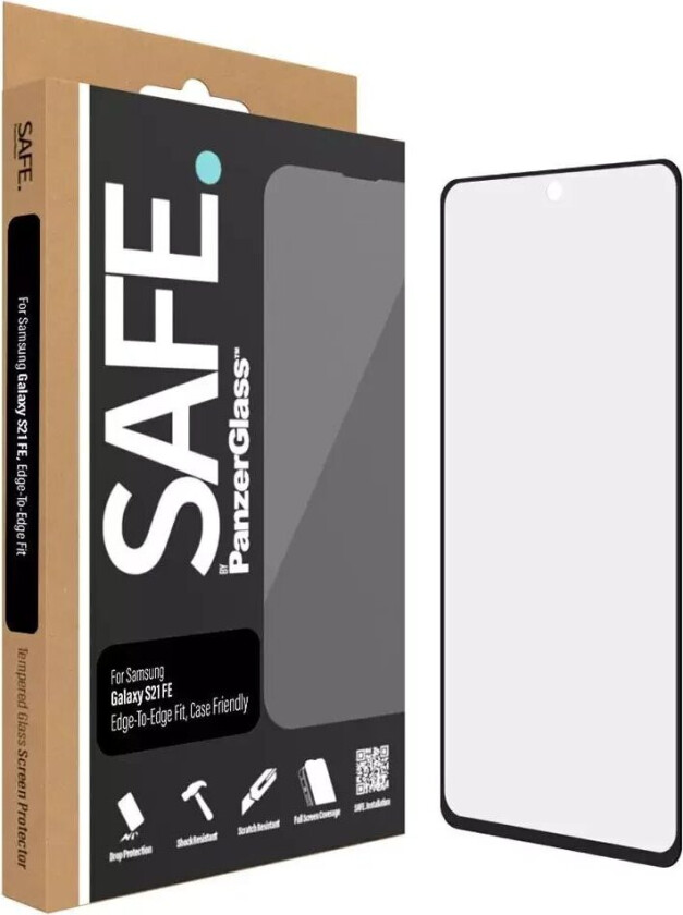 Samsung Galaxy S21 FE (5G) Edge-to-Edge Fit Beskyttelsesglass - Case Friendly - Gold Strength - Gjennomsiktig