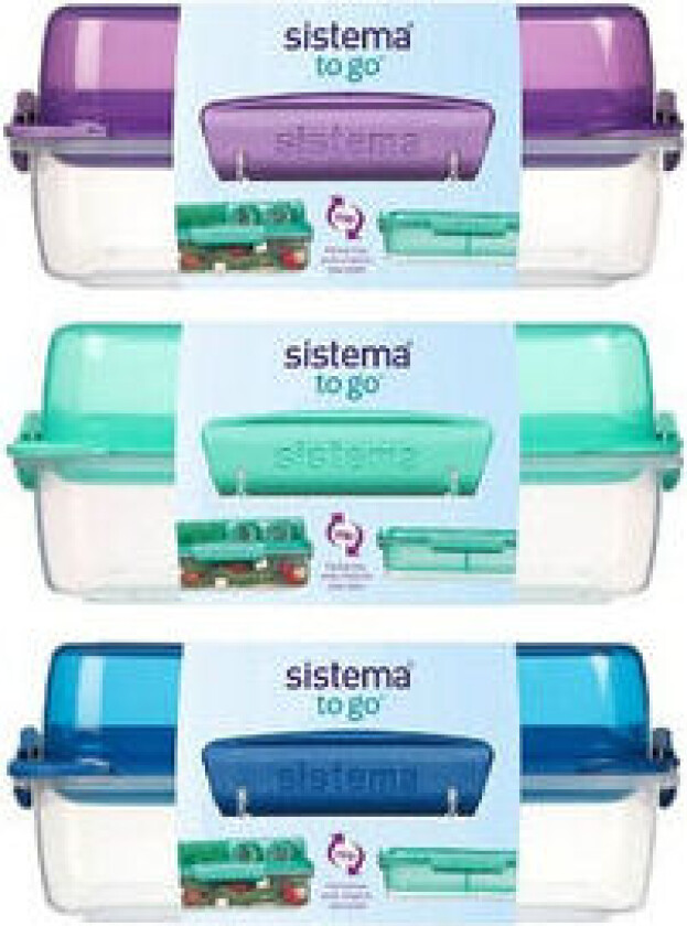 To Go Lunch Stack Rectangle Matboks 1,8 L Ocean Blue