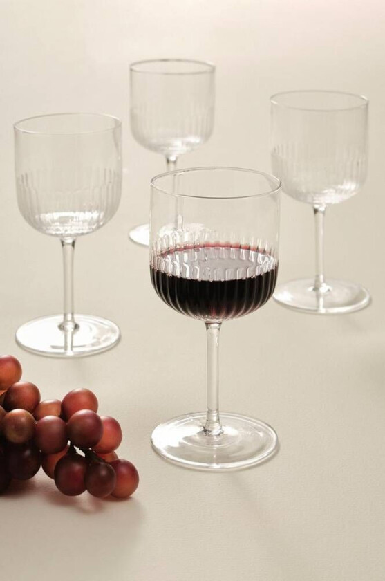 rødvinsglass 4-pk Transparent