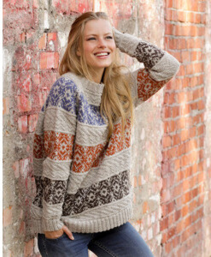  Valdres by DROPS Design - Bluse Strikkeoppskrift str. S - XXXL - XXX-Large