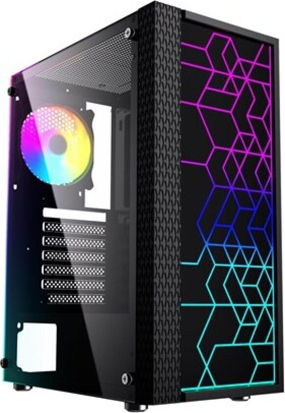 Fornax 2500 - mid tower - ATX - Kabinett - Tower - Svart