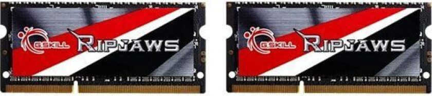 G.Skill Ripjaws F3-1866C11D-16GRSL - DDR3 - sett - 16 GB: 2 x 8 GB - SO DIMM 204-pin - 1866 MHz / PC3-14900 - CL11 - 1.35 V - ikke-bufret - ikke-ECC