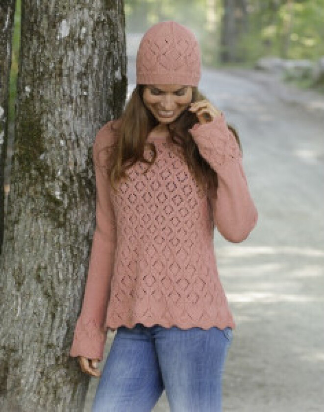 Lady Angelika by DROPS Design - Genser Strikkeoppskrift str. S - XXXL - XXX-Large