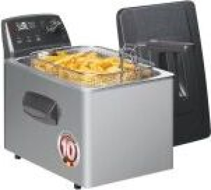FRITEL Family Turbo SF 4551 - Dypsteker - 5 liter - 3.2 kW - svart/grå/sølv