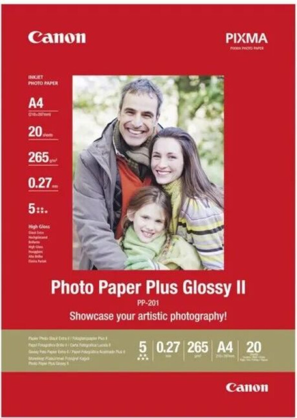 Bilde av Pus Glossy II Fotopapir A4 20-pk.