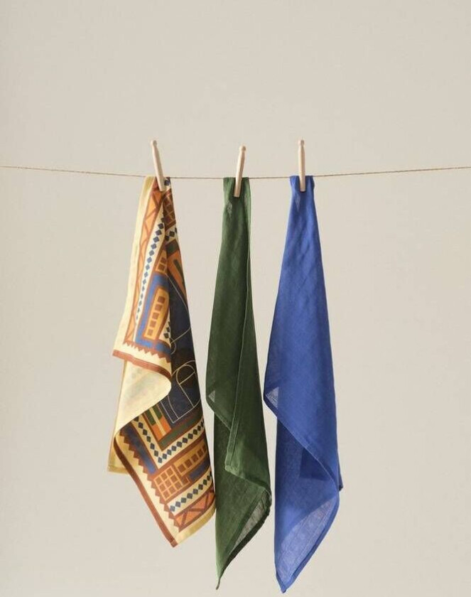 COURT YARD kjøkkenhåndkle 3-pk Multi