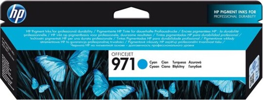 Hp Blekk Cyan No.971 2.5k - Officejet Pro X451/x551/x476 X576