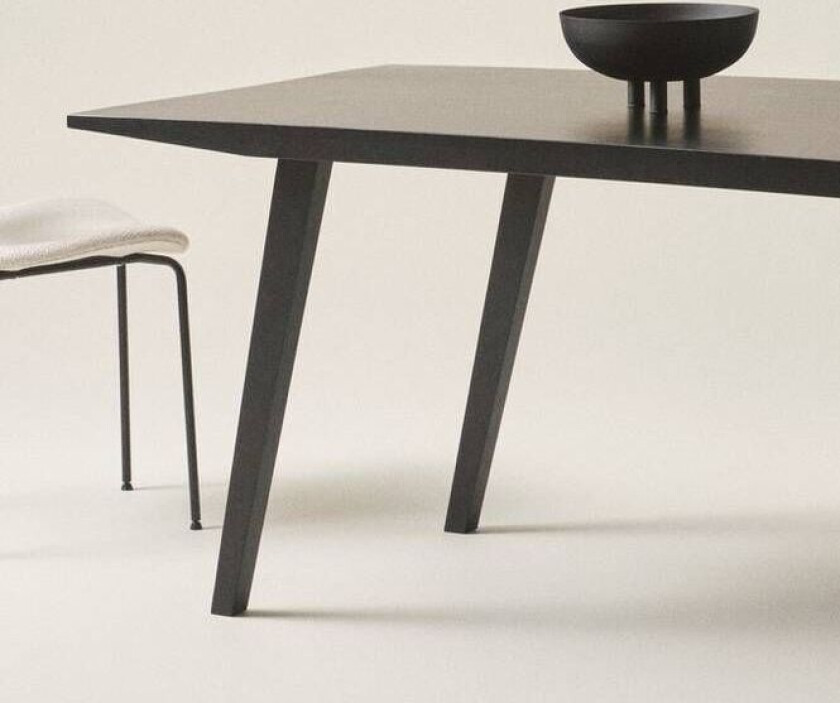 spisebord 85x220 cm Black mdf / metall