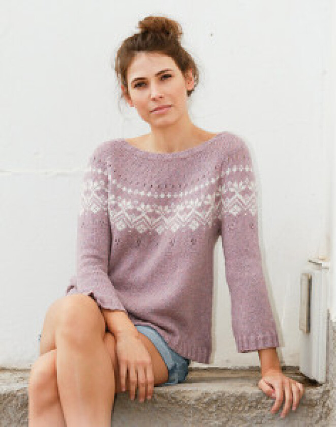 Â Rosewood av DROPS Design - Genser Strikkeoppskrift str. S - XXXL - XXX-Large