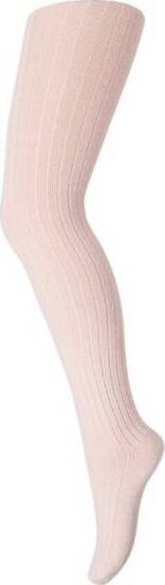 - Basic Strømpebukse i Bomull Ribb Rose Dust