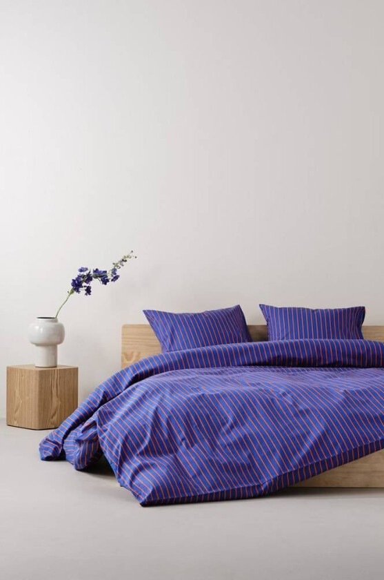 SIMA sengesett dobbeltseng økologisk Blå/oransje