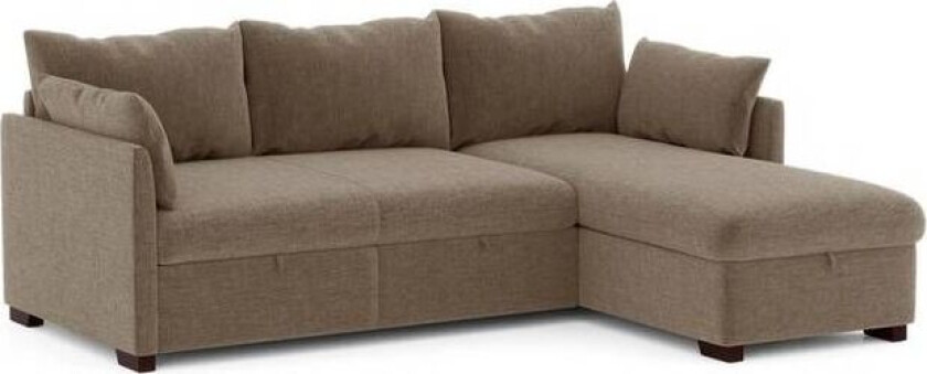 FLAVIA sovesofa 3-seter med sjeselong Karamell beige