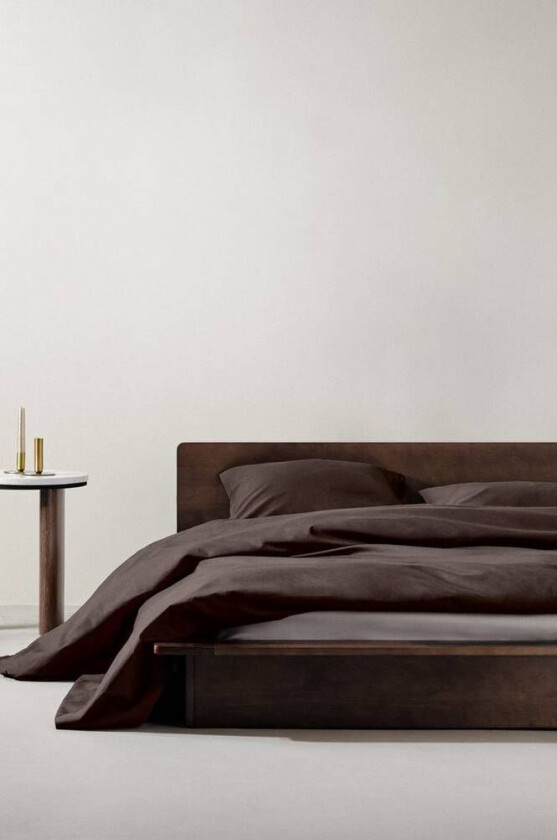 ZACK PERCALE sengesett dobbeltseng - økologisk Sjokolade