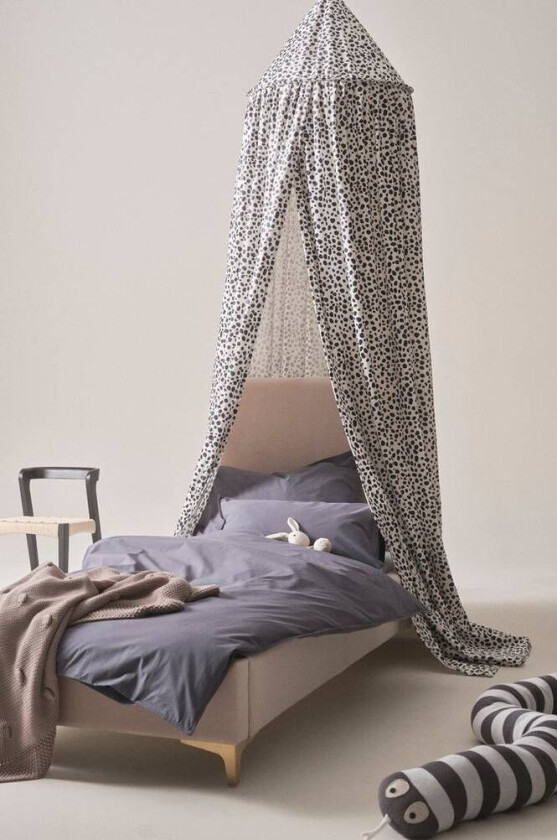 sengehimmel Hvit/svart