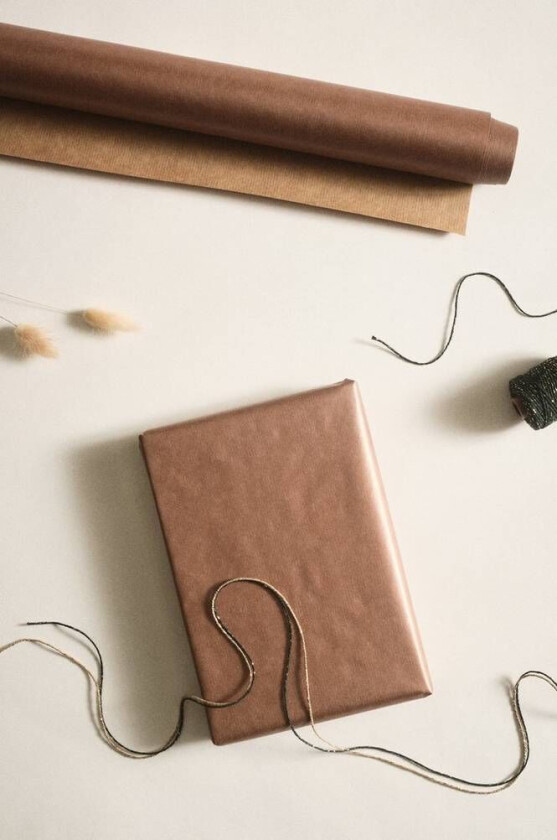 gavepapir - lengde 10 meter Kobber