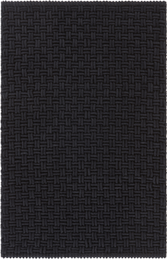 PANAMA baderomsmatte 80x120 cm Black mdf / metall