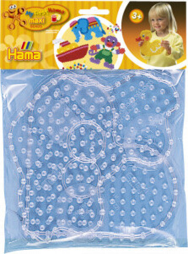 Maxi Perleplater 8253 Bil og Hjerte Transparent - 2 stk