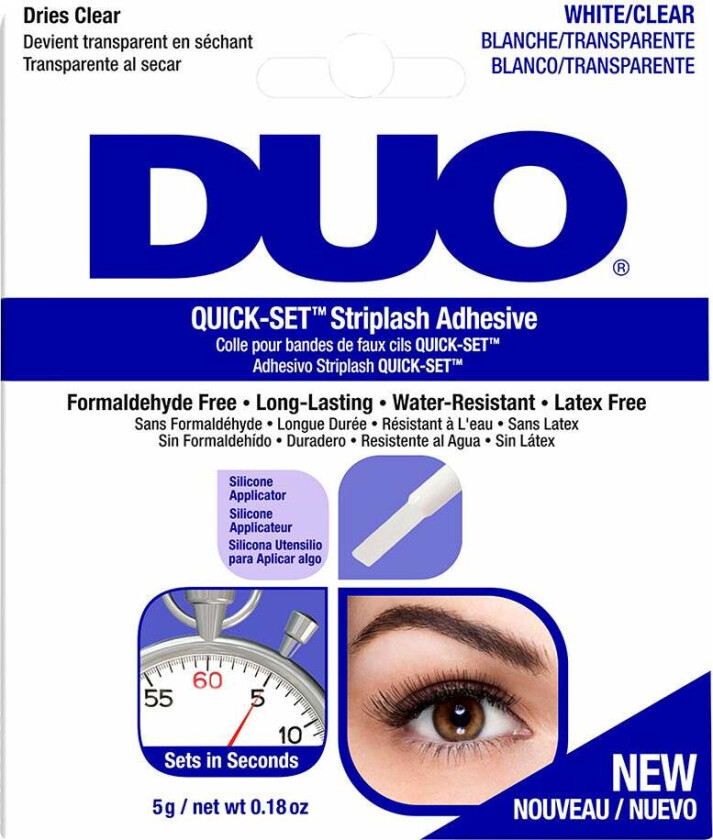 DUO Quick-set Brush-on Adhesive Clear, 5 g  Løsvipper