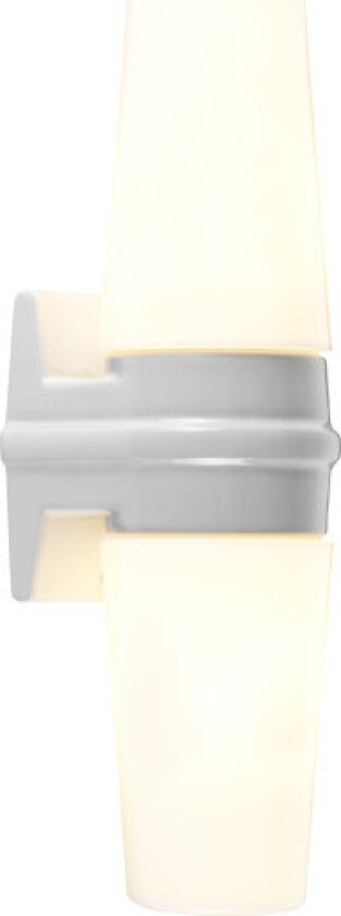 Vegglampe Bernadotte, dobbel, E14, hvit, IP20