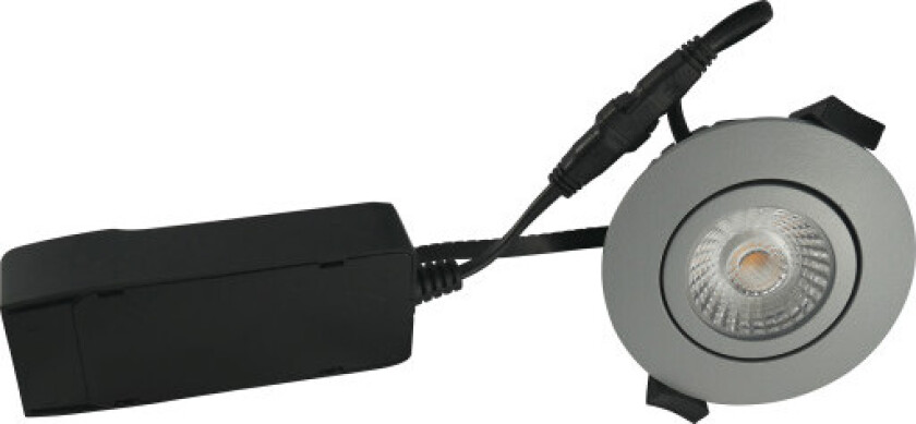 Downlight Low Profile ECO LED 6W 420 lumen, 2700K, rund, grå