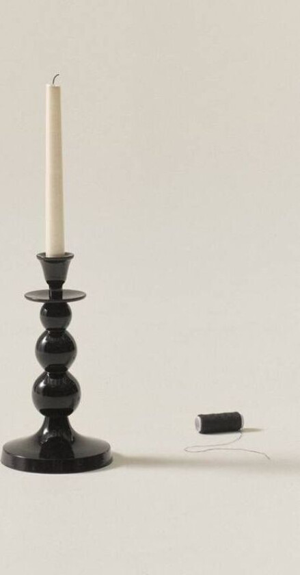 lysestake Svart blank