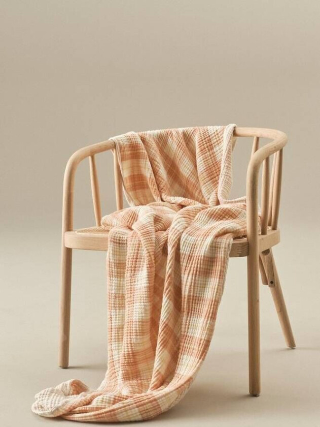 pledd 130x170 cm Oranje/beige