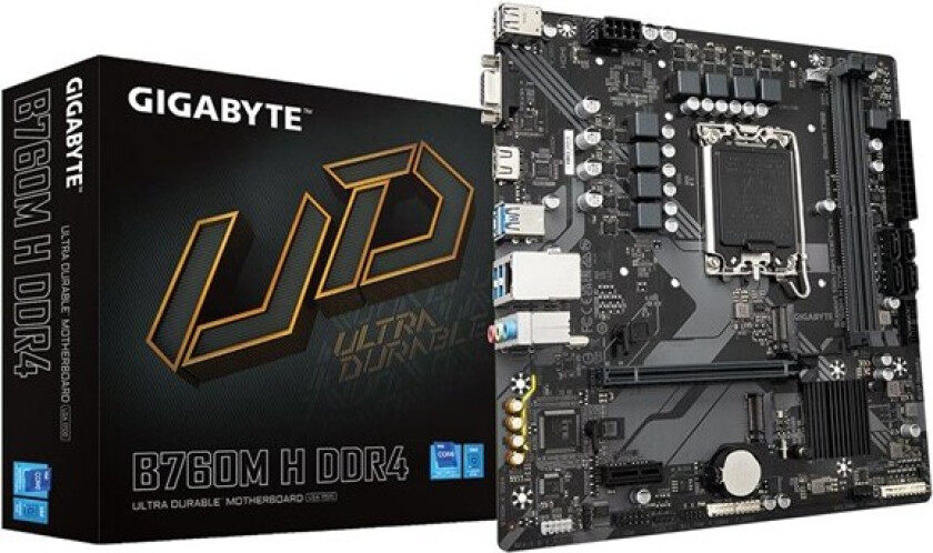 B760M H DDR4 Hovedkort - Intel B760 - Intel LGA1700 socket - DDR4 RAM - Micro-ATX