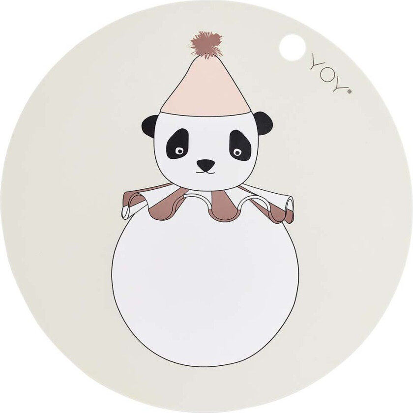 Panda Pompom spisebrikke Ø 39 cm Off-white