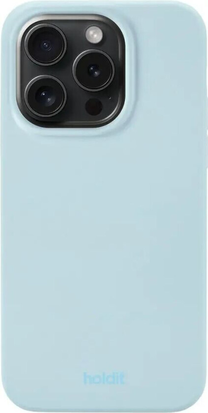 holdit iPhone 14 Pro Deksel Silikon Mineral Blue