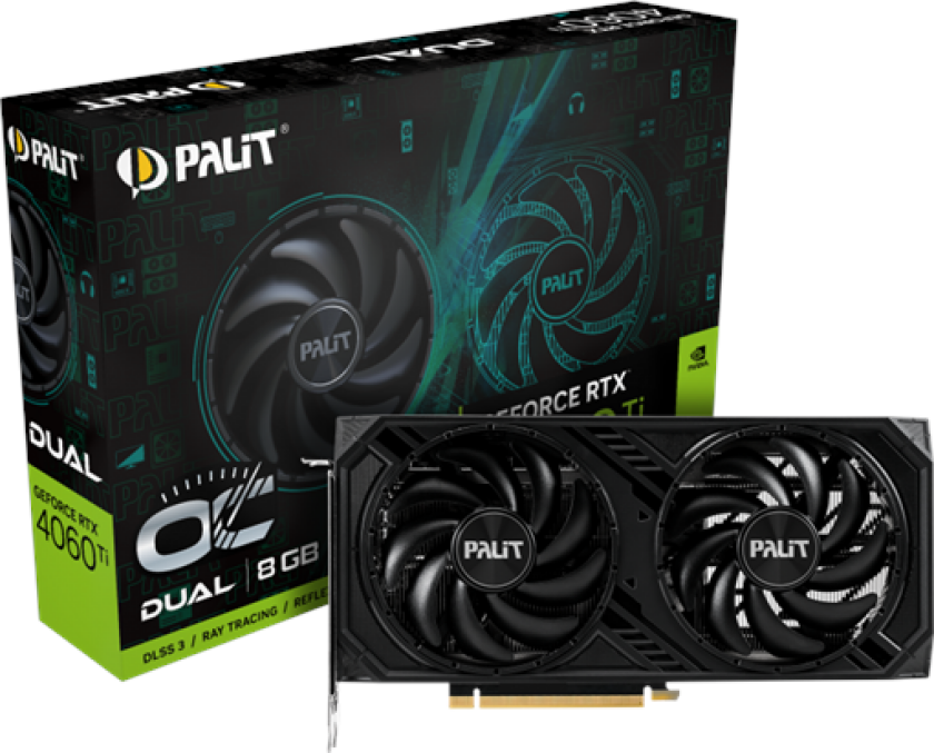 GeForce RTX 4060 Ti DUAL OC - 8GB GDDR6 RAM - Grafikkort