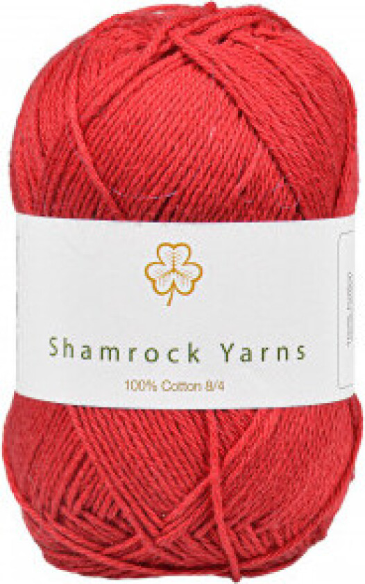 100% Bomull 8/4 Garn 21 Mørk Julerød