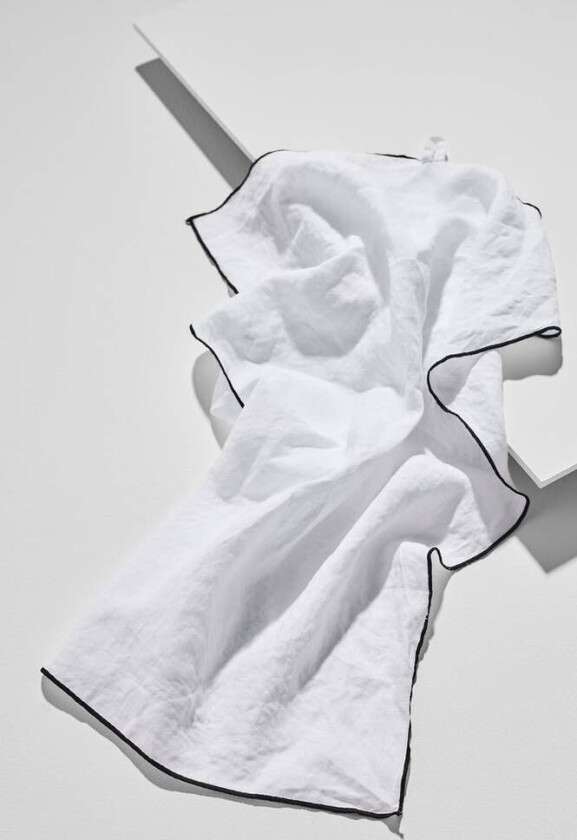 Bonne kjøkkenhåndkle i fransk lin Kritvit