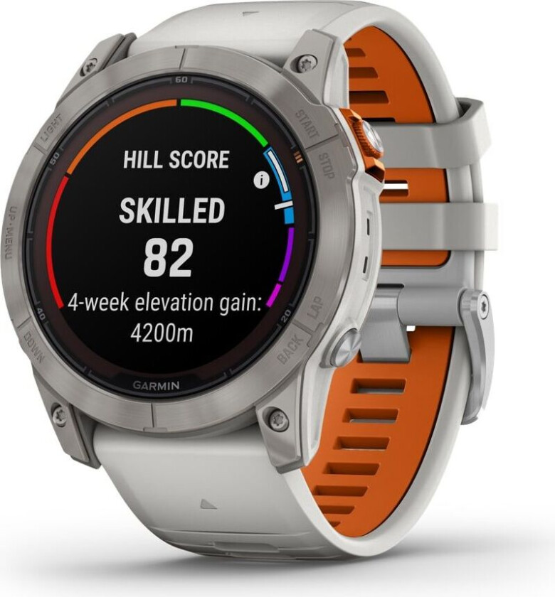 Fenix 7x Pro - Sapphire Solar - 51mm Titan W/Gray/Orange Band 51mm